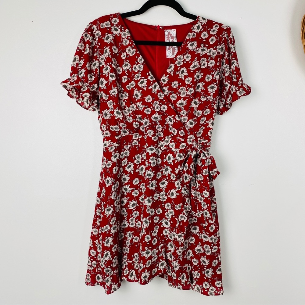 Sadie & Sage Red Floral Dress